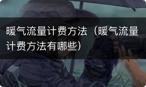 暖气流量计费方法（暖气流量计费方法有哪些）