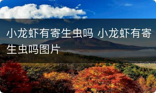 小龙虾有寄生虫吗 小龙虾有寄生虫吗图片