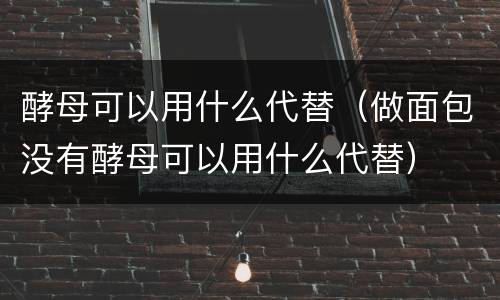 酵母可以用什么代替（做面包没有酵母可以用什么代替）