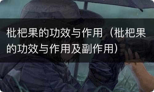 枇杷果的功效与作用（枇杷果的功效与作用及副作用）