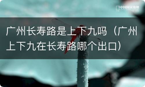 广州长寿路是上下九吗（广州上下九在长寿路哪个出口）