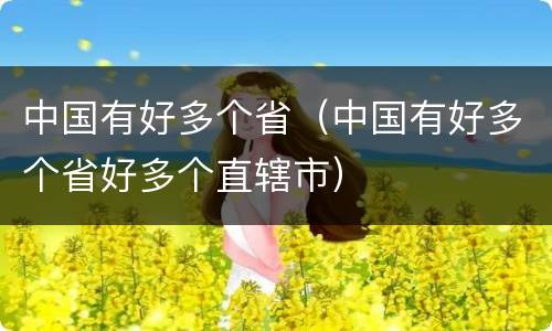 中国有好多个省（中国有好多个省好多个直辖市）