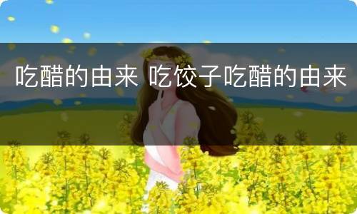 吃醋的由来 吃饺子吃醋的由来
