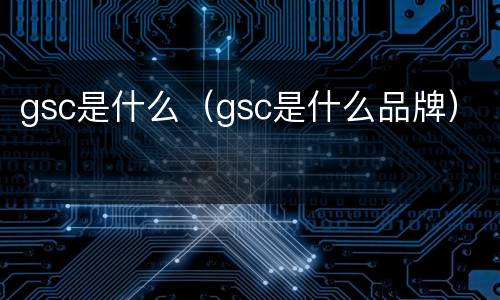 gsc是什么（gsc是什么品牌）