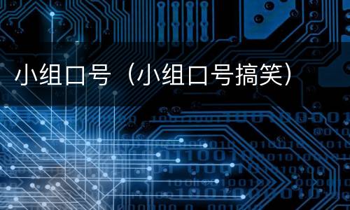 小组口号（小组口号搞笑）