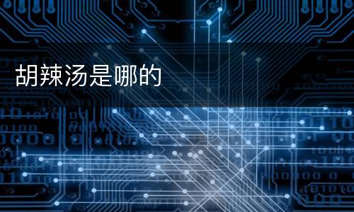 胡辣汤是哪的