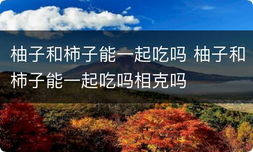 柚子和柿子能一起吃吗 柚子和柿子能一起吃吗相克吗