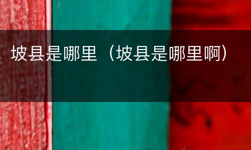 坡县是哪里（坡县是哪里啊）