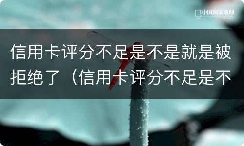 信用卡评分不足是不是就是被拒绝了（信用卡评分不足是不是就是被拒绝了呢）
