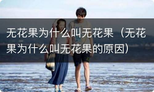 无花果为什么叫无花果（无花果为什么叫无花果的原因）
