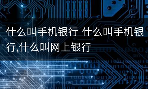 什么叫手机银行 什么叫手机银行,什么叫网上银行