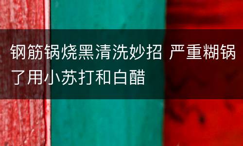 钢筋锅烧黑清洗妙招 严重糊锅了用小苏打和白醋