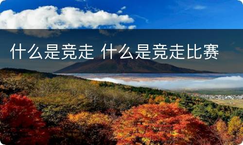 什么是竞走 什么是竞走比赛