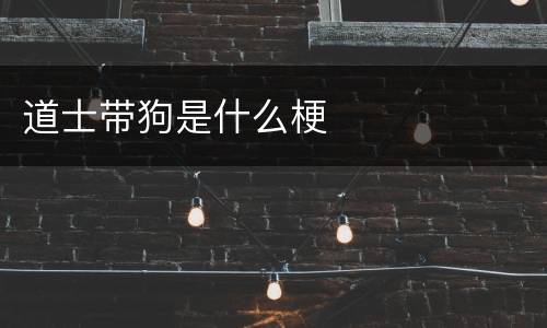 道士带狗是什么梗