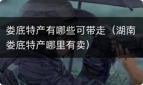 娄底特产有哪些可带走（湖南娄底特产哪里有卖）