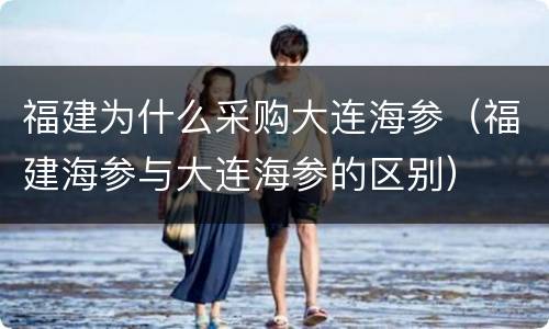 福建为什么采购大连海参（福建海参与大连海参的区别）