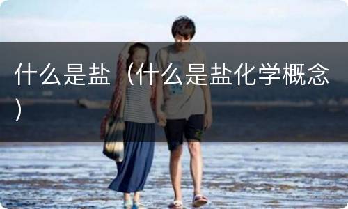 什么是盐（什么是盐化学概念）