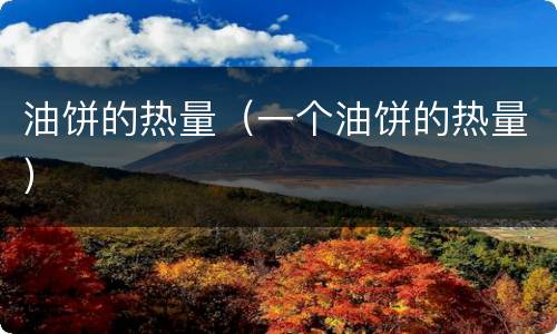 油饼的热量（一个油饼的热量）