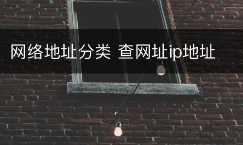 网络地址分类 查网址ip地址
