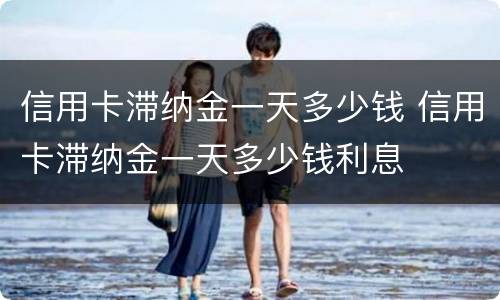 信用卡滞纳金一天多少钱 信用卡滞纳金一天多少钱利息