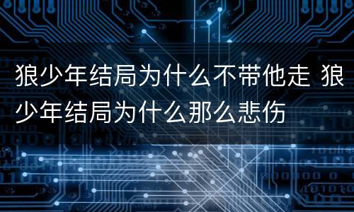 狼少年结局为什么不带他走 狼少年结局为什么那么悲伤