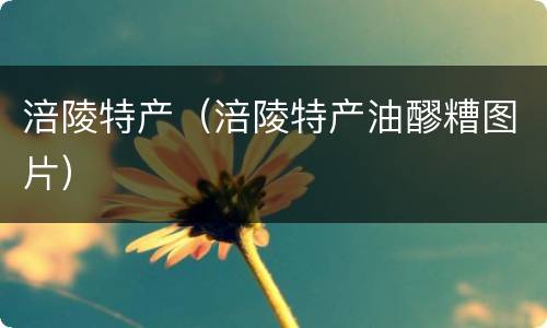 涪陵特产（涪陵特产油醪糟图片）