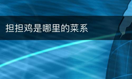 担担鸡是哪里的菜系