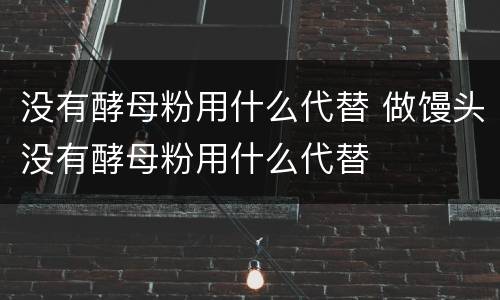 没有酵母粉用什么代替 做馒头没有酵母粉用什么代替