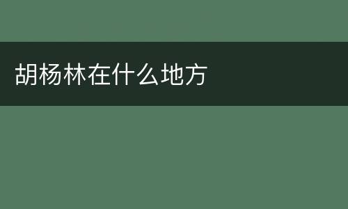 胡杨林在什么地方