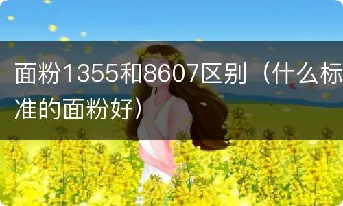 面粉1355和8607区别（什么标准的面粉好）