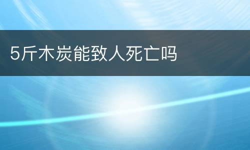 5斤木炭能致人死亡吗