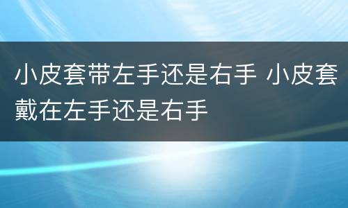 小皮套带左手还是右手 小皮套戴在左手还是右手