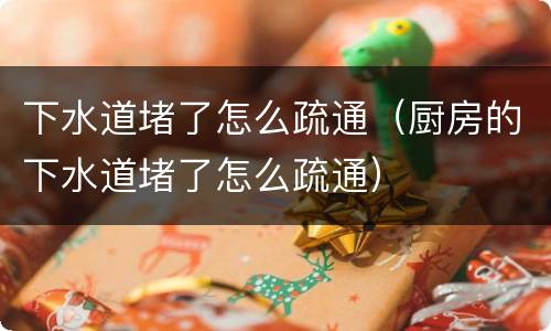 下水道堵了怎么疏通（厨房的下水道堵了怎么疏通）