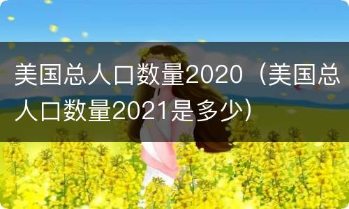 美国总人口数量2020（美国总人口数量2021是多少）