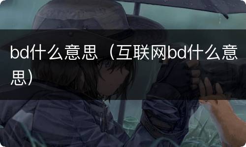 bd什么意思（互联网bd什么意思）