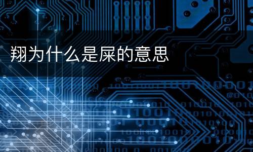 翔为什么是屎的意思