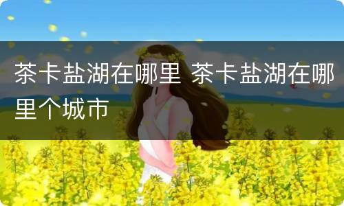 茶卡盐湖在哪里 茶卡盐湖在哪里个城市