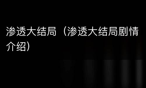 渗透大结局（渗透大结局剧情介绍）