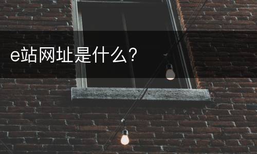 e站网址是什么?