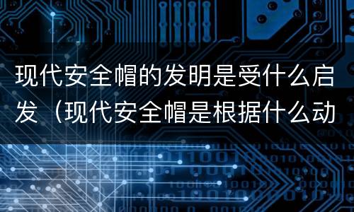 现代安全帽的发明是受什么启发（现代安全帽是根据什么动物来的）