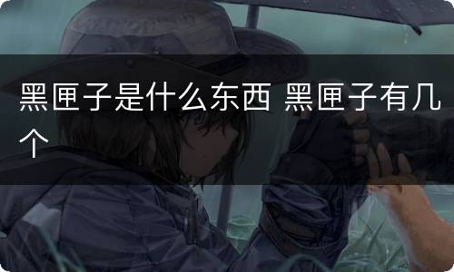 黑匣子是什么东西 黑匣子有几个