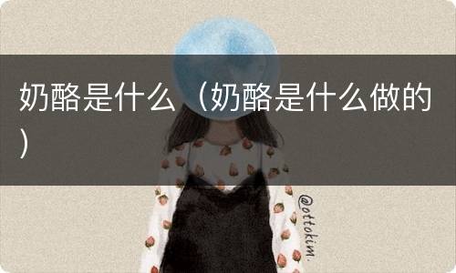 奶酪是什么（奶酪是什么做的）