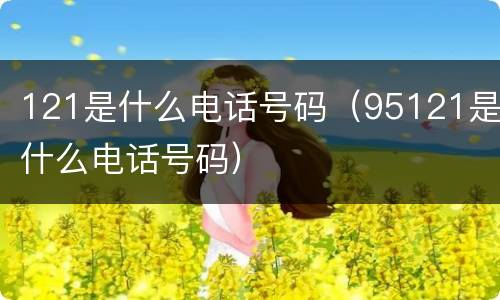 121是什么电话号码（95121是什么电话号码）