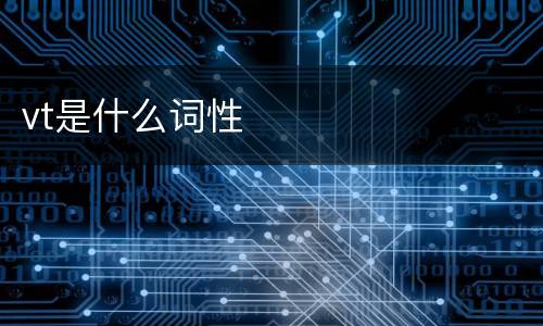 vt是什么词性