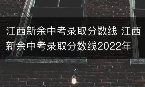 江西新余中考录取分数线 江西新余中考录取分数线2022年