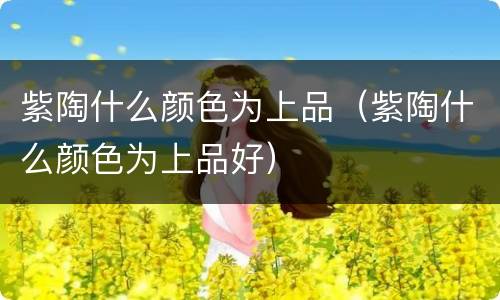 紫陶什么颜色为上品（紫陶什么颜色为上品好）
