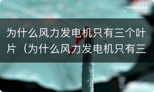 为什么风力发电机只有三个叶片（为什么风力发电机只有三个叶片?）