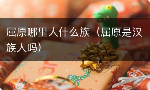 屈原哪里人什么族（屈原是汉族人吗）