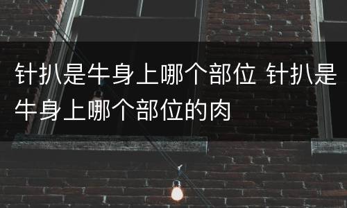 针扒是牛身上哪个部位 针扒是牛身上哪个部位的肉
