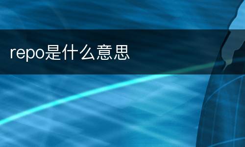 repo是什么意思
